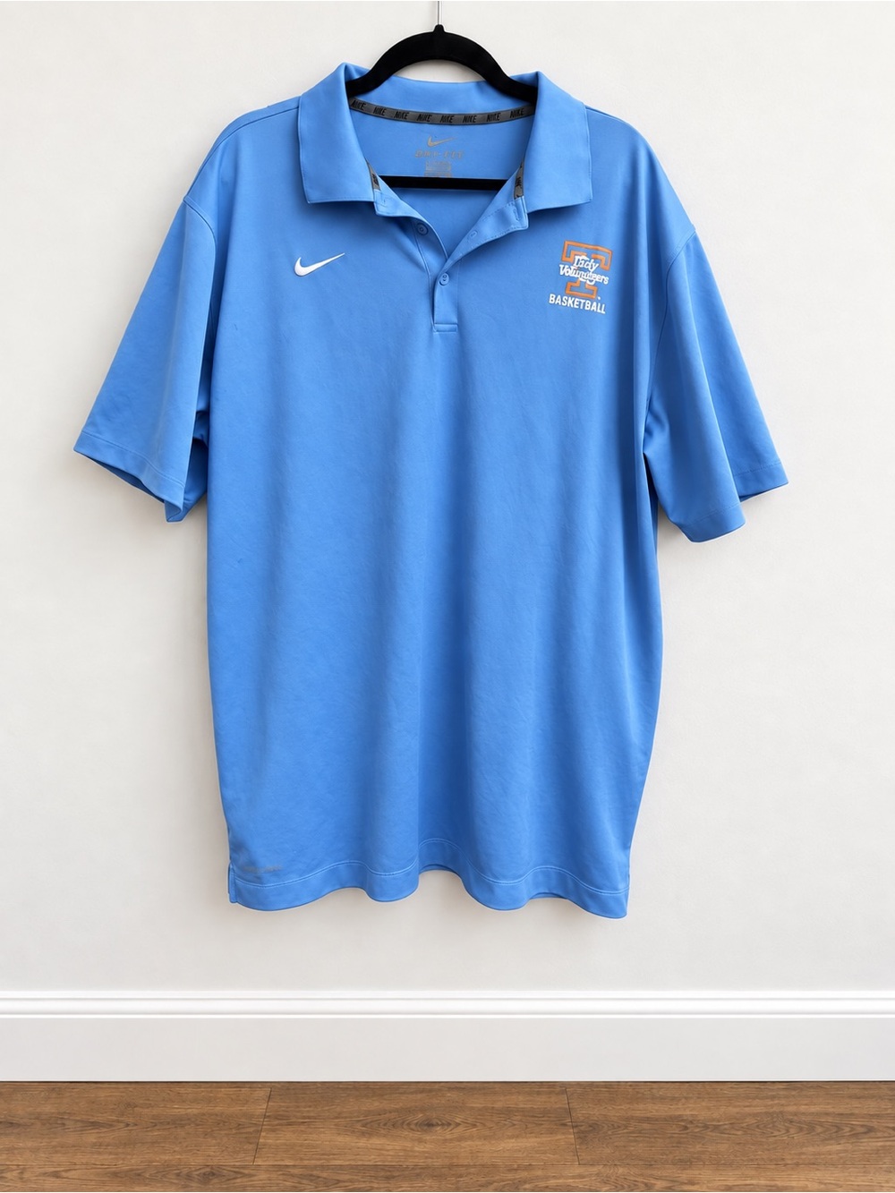 Nike Men’s Sky Blue Tennessee Basketball Polo Shirt xxl